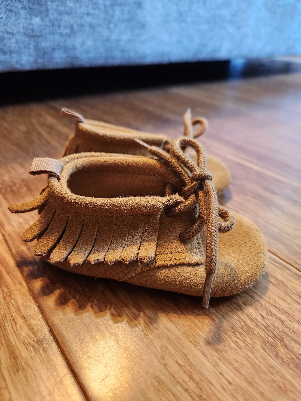 GAP Baby Girl's Or Boy's Fringe Moccasins Shoes Brown, 6-12 Months
